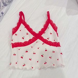 H&M tank top cherry junior